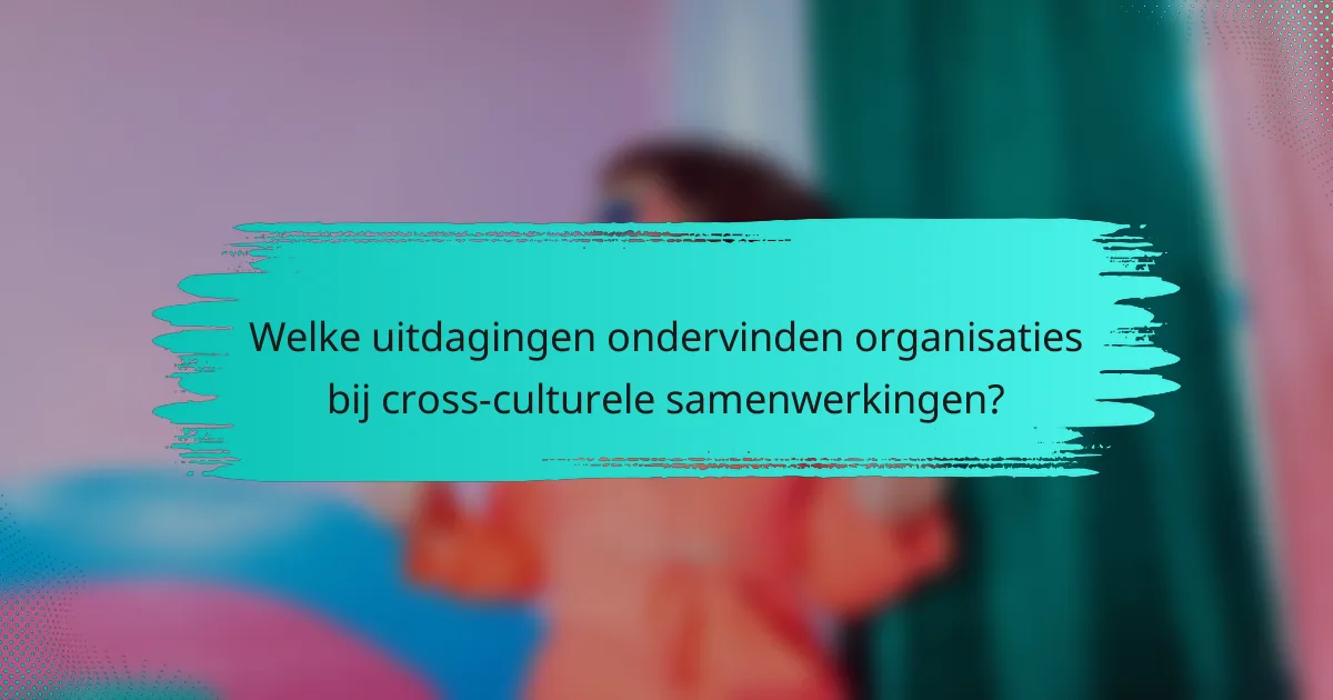 Welke uitdagingen ondervinden organisaties bij cross-culturele samenwerkingen?